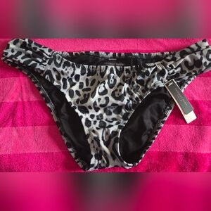 Victoria's Secret Black & White Leopard Bikini Bottoms